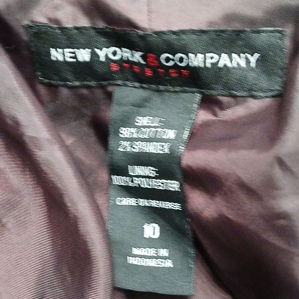 New York & Company stretch purple velvet blazer Sz 10 EUC - Picture 5 of 5
